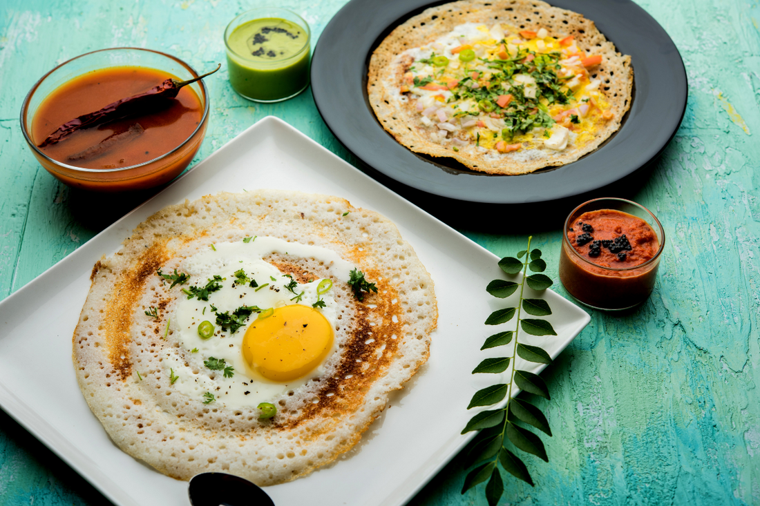 Egg Dosa (Muttai Dosa) with Cheese Recipe