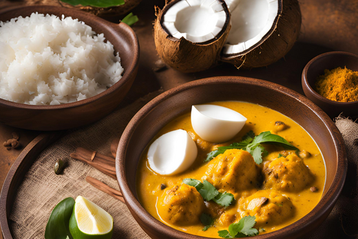 Egg Curry in Coconut Milk
